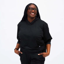 'McCoy' Lightweight Cropped Hoodie · Black