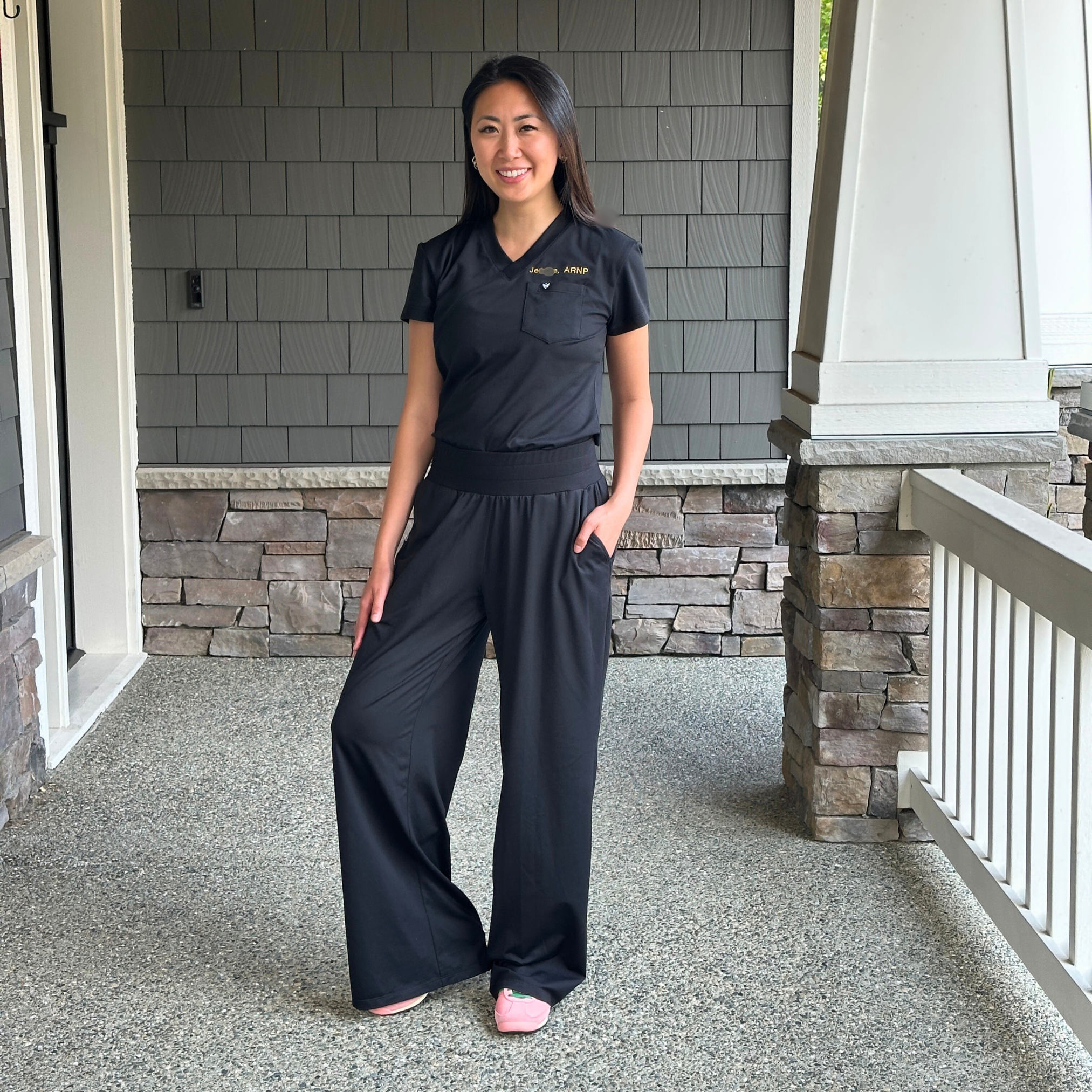 ‘Effortless’ Lightweight Wide Leg Pant · Black