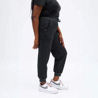 'June' High-Waisted Cargo Jogger · Black