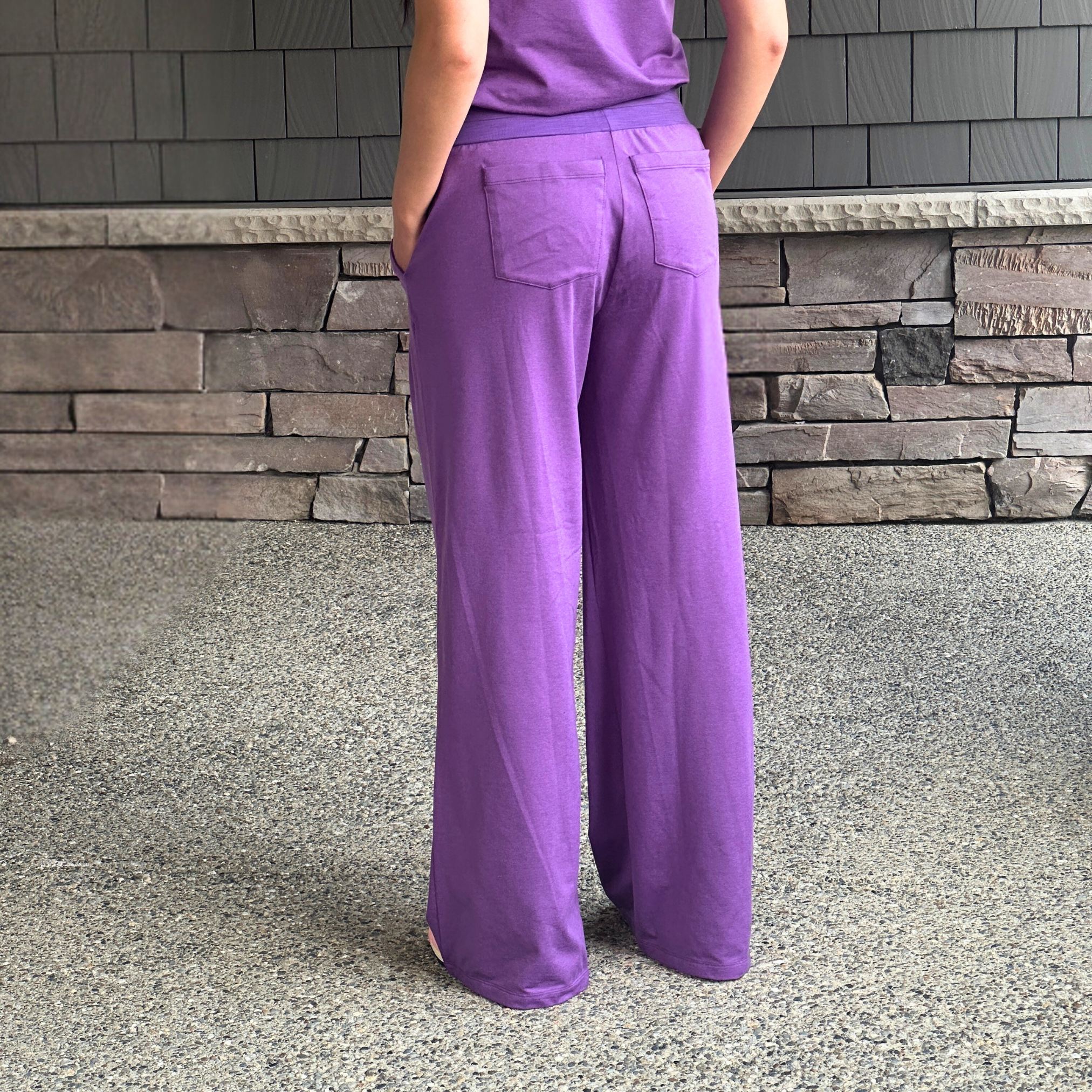‘Effortless’ Lightweight Wide Leg Pant · Sugar Plum