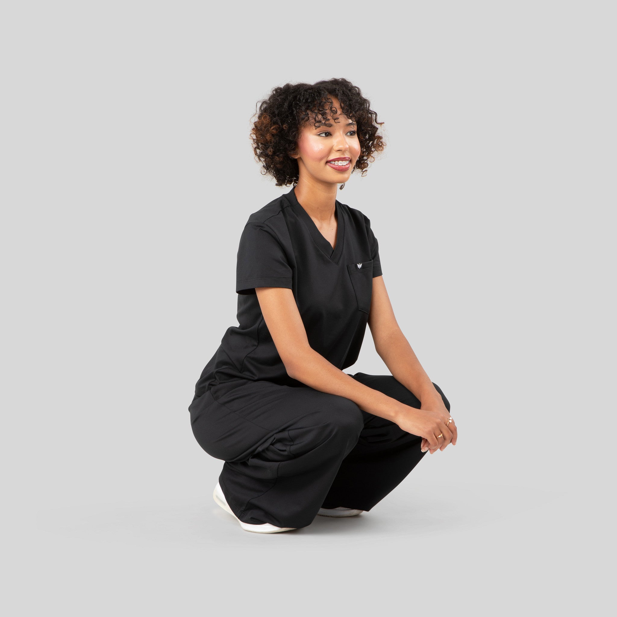 ‘Effortless’ Lightweight Wide Leg Pant · Black