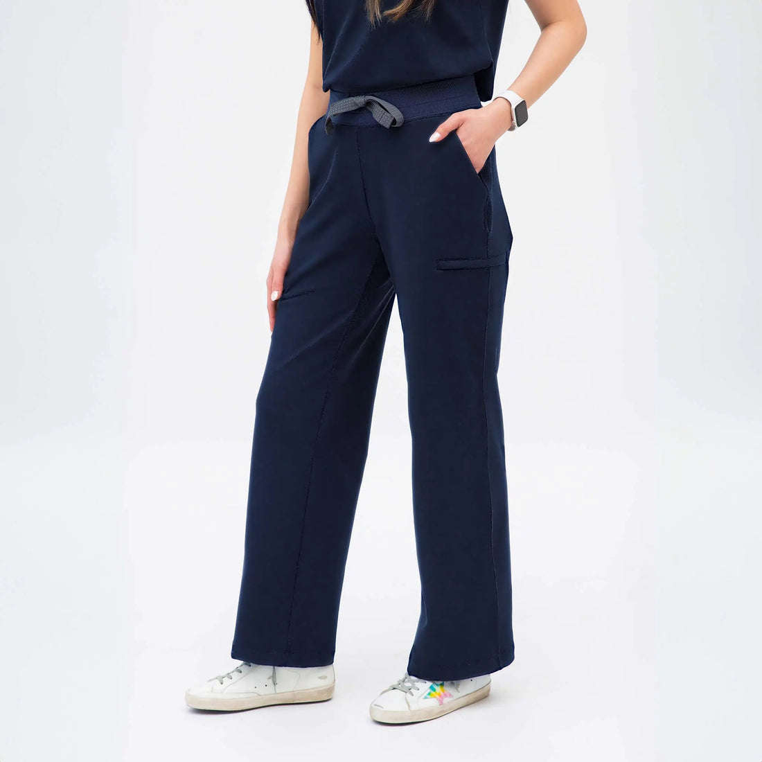 'Elizabeth' High-Waisted Cargo Wide-Leg Pants